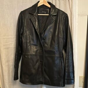 Black leather jacket